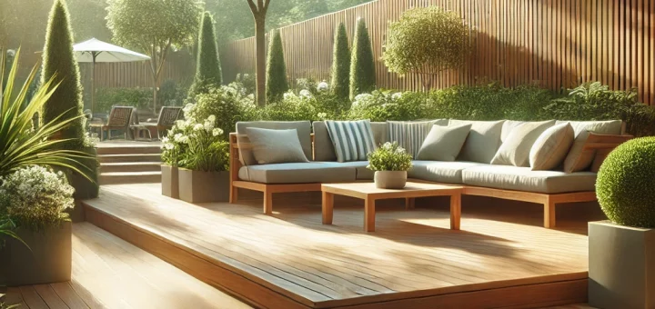 une terrasse avec Bricomarché